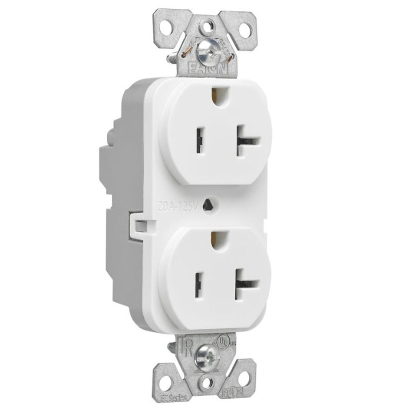 EZLink Modular Duplex Receptacle, 20 A By Eaton Arrow Hart EZTR5362W ...