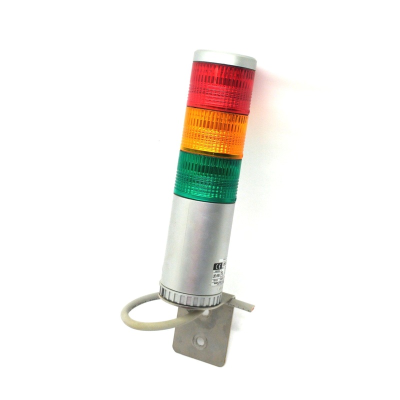 Used Patlite LES-UFBW Signal Tower Red Amber Green Flashing Alarm 24VAC ...